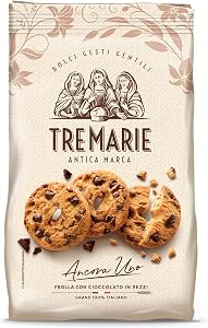 TRE MARIE - Frolla con Cioccolato in Pezzi Fragante e Lievegezza con Burro e Zucchero di Canna Pioggia di Cioccolato Fondente 360g