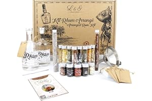 L&G® - Kit Préparation et infusion rhum arrangé - Idees cadeaux - Coffret cadeau rhum DIY Dégustation surprise - Noel, Saint Valentin, fêtes, anniversaire - Fabriqué en France - Ingrédients de qualité