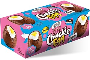 Mummy Meegz Chuckie Egg - Vegan Chocolate Eggs with Creamy Oat Milk Chocolate & Gooey Fondant Centres – Dairy Free & Individually Wrapped (Multipack)