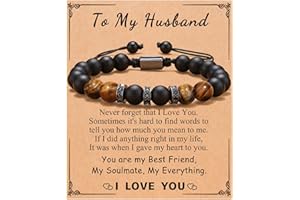 D Dongjiangjin Gift Mens Gifts for Boyfriend Husband Fiance Soulmate, To My Love Soulmate Grandpa Dad Son Grandson, Brother Anniversary Christmas Bracelet Gifts for Him