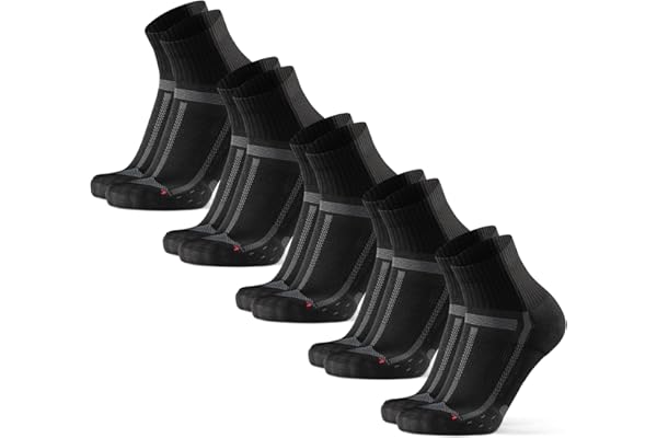 DANISH ENDURANCE Chaussettes de Running Longue Distance, Anti-Ampoules, Soutien Voûte Plantaire pour Homme et Femme, Lot de 3