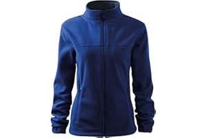 DELUNO Damen Fleece-Jacke Outdoor, Pullover Fleece mit Reißverschluss - Neu - Schwarz Rot Blau Grau Weis - Size XS S M L XL XXL