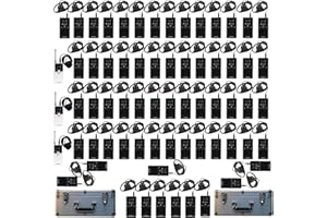 Retekess TT116 Tour Guide System, Système de Guide Touristique, 200m, Réduction du Bruit, D Casque, pour le Tourisme, Visites Dusines (3 Emetteurs et 64 Récepteurs, 2 Boîtiers de Chargement)