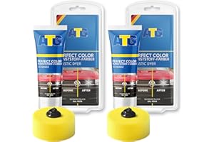 ATG® Rénovateur Plastique Noir Brillant – Lot de 2 pour Voiture, Camion & Moto – Ravive et protège les surfaces ternies intérieur/extérieur – Finition intense pour pare-chocs, tableau de bord & coques