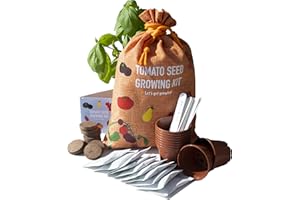 Scott&Co. Tomato Seed Kit, 10 Different Tomato Seeds Varieties to Grow Your Own, Cherry, Moneymaker, Tigerella. Seeds, Pots, Labels and Compost, Christmas Gardening Gifts for Women and Men.