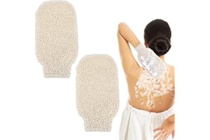 Ouligay 2 Stück Sisal Duschhandschuh Sisal Exfoliating Gloves,Natürlicher Peelinghandschuh Körper,Scrubhandschuh für Den Körper,Dusche Schrubben Handschuhe Peeling Werkzeuge für Männer Frauen Kinder