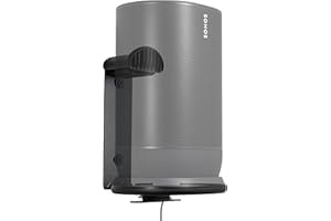 Sanus Support Intérieur Et Extérieur Conçu pour Haut-Parleur Sonos Move – Économise l'espace sur Les Etagères Et La Table – WSSMM1-B2 (Noir)