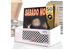 Keep Them Spinning Porta Vinili a Parete, Mensole per Dischi Vinile, Supporto Contenitore Porta Vinili 60 Dischi con Espositore LP Now Playing (Bianco)