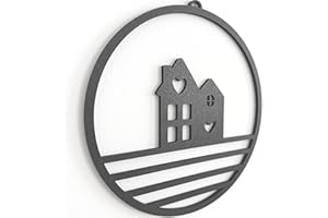 BAAKENHOME Wunderschöner Fensterkranz in skandinavischem Design - als Fensterdeko, Fensterhänger, Herz Deko, Hängedeko, Fensterschmuck, Fensterbild, Frühlingsdeko, Wohnzimmerdeko