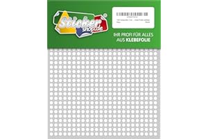 WP KLEBEPUNKTE 05 MM 1440 Klebepunkte, 5 mm, weiß, aus PVC Folie, wetterfest, Markierungspunkte Kreise Punkte Aufkleber