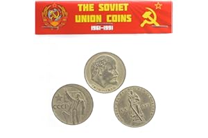 HOBBY OF KINGS 3 X URSS Rusia SOVIÉTICA Conmemorativa Monedas DE 1 RUBLO Conjunto Cabeza DE Lenin, Dinero SOVIÉTICO, Comunismo DE CCCP