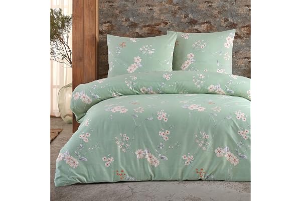Buymax® Sängkläder 200 x 220 100 % bomull i 3 delar påslakan – sängklädesset 200 x 220 cm med 2 stycken örngott 80 x 80 cm, Ö