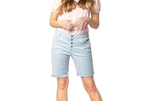 Sublevel Damen Bermuda-Shorts mit Aufschlag & Knopfleiste