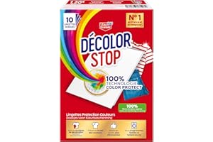 DÉCOLOR STOP Decolor Stop – Protectores de colores – Evita los accidentes de decoloración – Preserve el brillo de los colores – Todos los programas textiles y temperaturas – Menos ciclos – Más ahorros – 10
