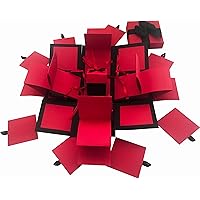 Crack of Dawn Crafts 3 Layered All Occasion Explosion Box - Red Drama