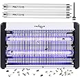 fraxinus Fly and Insect Killer 20W, Fly Zapper Electric, Upgraded 4200V High Powered, Electronic Fly Catcher, Mosquito Killer Lamp, UV Light Trap Flying Insects, Wasp. (With 2 Extra Bulbs)