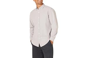 Amazon Essentials Hombre Camisa Oxford de Manga Larga y Corte Regular