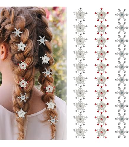 Barrette Cheveux Flocon De Neige En Cristal Argenté - Pince à Cheveux Bohème Vintage - Accessoire Mariage, Soirée