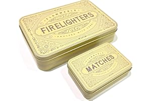 TINIT Firelighter and Match Tin Set (Cream)
