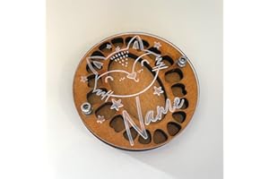 DRYSSON Tooth Safe Fox Personalised Wooden Tooth Box with Name Milk Tooth Box Tooth Fairy Milk Tooth Box for Children Milk Teeth Box Boy Girl