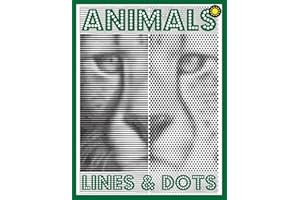 LINES & DOTS: Animals: New Kind of Coloring with One Color to Use for Adults Relaxation & Stress Relief