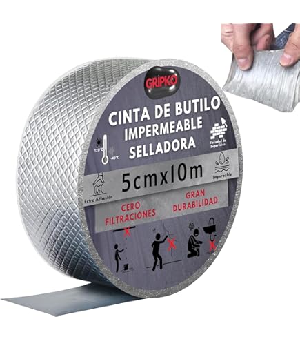 Poppstar Aluminium Butyl Tape  10cm, Extra Breed  Super Waterdichte Outoortape 5m Afdichtingstape Voor Camper Dakgoot Reparatietape Etc 689006613