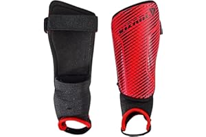 Vizari Matera Football Shin Pads - Breathable & Lightweight Kids Shin Pads - Superior Ankle Support, Football Shin Guards For Kids,Adults and Unisex - Shin Pads Mens With Non-Slip Adjustable Straps