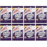 Harpic (50g x 8), Drain Xpert Drain Cleaner Powder | Effective Sink Cleaner, Drain Blockage Remover, Drain Pipe Cleaner