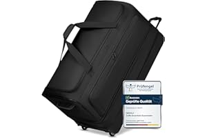 REDOLZ Artículos habituales Duffle Essentials Exp., Negro , XXL Jumbo (90 cm) erweiterbar, Bolsa de viaje exp. Con ruedas