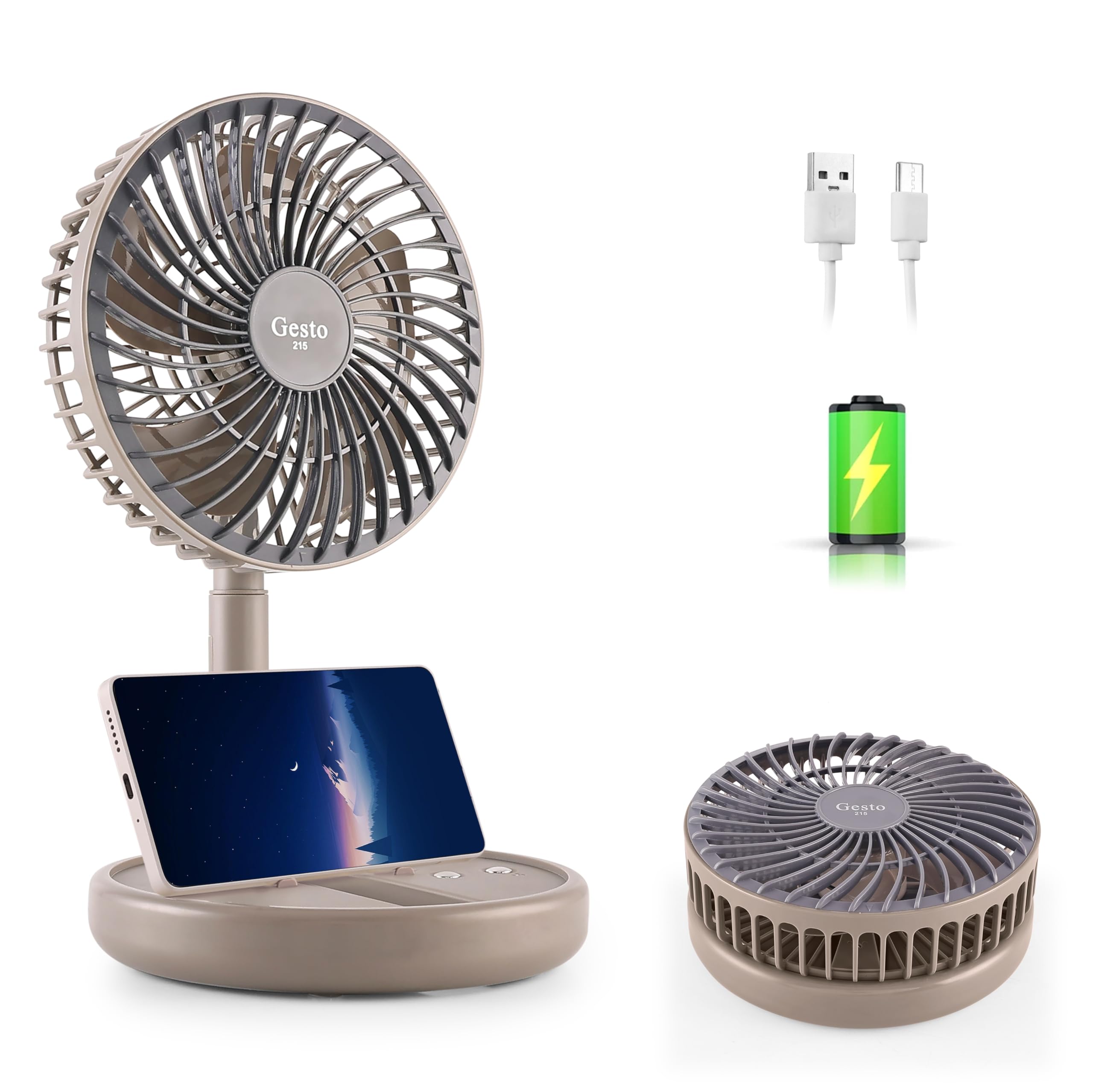 Gesto High Speed Rechargeable Table Fan Review: Portable and Long-lasting Cooling Solution