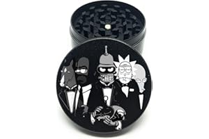 Royale grinder rick e morty family 50 mm grinder 4 pezzi design macinino spezie con raccoglitore di polline, spatola Pro design qualità grinder zinco modello