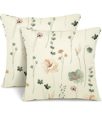 ABAKUHAUS Rosa Federe Cuscini Set di 4, Old