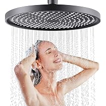 Pommeau De Douche à Effet Pluie Voolan Avec Bras Amovible - Haute Pression, Acier Inoxydable, 100 Jets Silicone Anti-Calcaire
