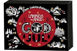 ‎KNUD Lakrids Knud | Lakritz Adventskalender Lakritze 520g - 24 verschiedene Lakritz Sorten - mit Schokolade - süße und salzige - 2025 Edition - in nachhaltiger Verpackung