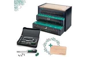 STAHLWILLE Kalendarz adwentowy z narzędziami 2024 | grzechotka 1/4", śrubokręt z grzechotką, klucz nasadowy, bity, zestaw kluczy nasadowych klasy premium, Made in Germany