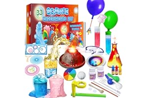 UNGLINGA 33 Experiments Science Kit for Kids, Science Project STEM Learning Educational Toys Gifts for Boys Girls, Chemistry Set, Volcano Erupting