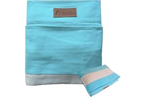 Ellie-Bo Housse de Rechange pour lit pour Chien Rayé, Taille M, 71 x 48 CM, Bleu/Gris