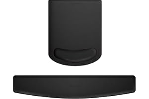 ZORESYN Poggiapolsi per tastiera e mouse, ergonomico, con poggiapolsi, tappetino antiscivolo,colore: Nero