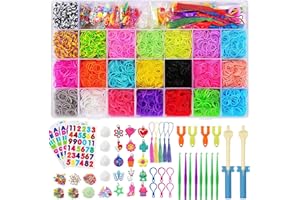 Elekin 12800 szt. elastyczna bransoletka dla dzieci, prezent dla dziewczynki 5-15 lat dziecko zabawka, koraliki bransoletka dla dziewczynki zestaw do tworzenia, pomysł na prezent dla nastolatków,