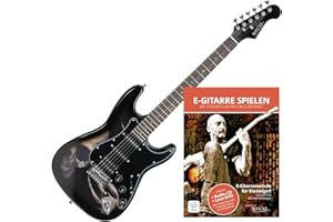 Rocktile Pro ST60-SK E-Gitarre Skull + Gitarren-Schule