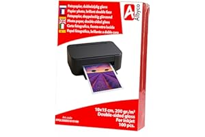 Papier Photo Albyco Jet d'Encre 10x15 cm Brillant 200 gr/m², Recto Verso, Conditionné par 100 feuilles