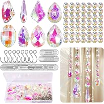 300 Pezzi Acchiappasole Di Cristallo In Kit &ndash; Accessori Per Creare Sospensioni A Forma Di Stella, Luna E Sole, Per Finestre, Giardino E Auto