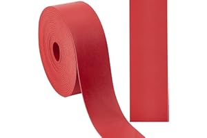 GORGECRAFT Sangle de Bande de Cuir Double Face de 118,1.18 cm de Large en Cuir Lisse Cordon Plat pour Projets D'Artisanat de Bricolage Fabrication de Vêtements Poignées de Sac Ceintures (Rouge)