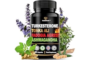 NuetonHealth 4-in-1 Male Vitality Complex – Turkesterone, Tonka Ali, Fadogia Agrestis & Ashwagandha – Natural Botanical Formula for Muscle Growth, Vitality, Energy & Performance – 60 Vegan Capsules