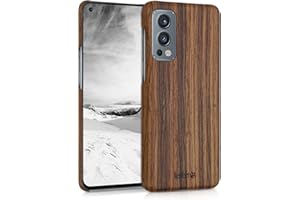 kalibri Carcasa Compatible con OnePlus Nord 2 5G - Funda Protectora Trasera Delgada de Madera - En marrón