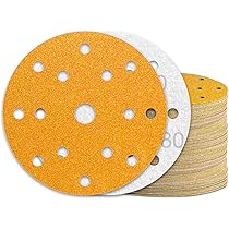 Disco abrasivo velcrato per levigatrice rotorbitale D.150 6/7 fori varie grane SAIT SAITAC D-VEL - https
