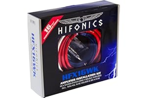 Hifonics HFX16WK - Premium -Installations-Kit 16 qmm mit vergoldeten Kabelschuhen und Mini-ANL-Sicherungshalter mit 80 A Mini-ANL-Sicherung