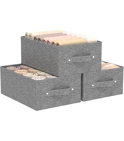 Starvortex Vilten opbergmand, opvouwbare stoffen opbergdoos met handvat, kledingkast, opbergdozen, lade-organizer, kleding, kleine grijze opbergmand voor planken, slaapkamer, kantoor