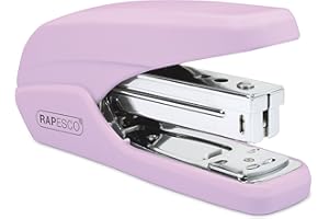 Rapesco 1339 X5-25ps Agrafeuse à Moindre Effort, Capacité de 25 Feuilles, Rose Pastel