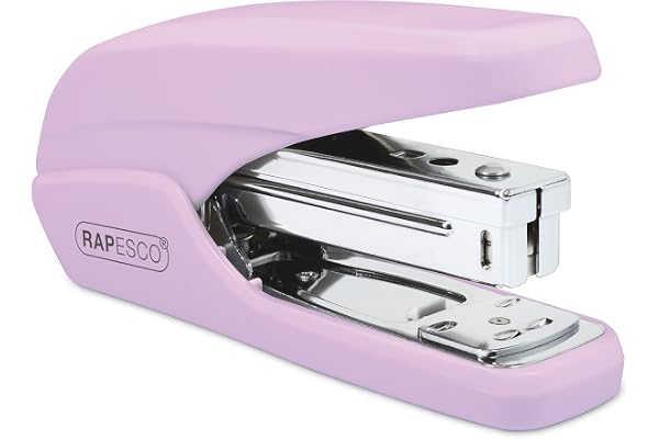 Rapesco 1339 X5-25ps Agrafeuse à Moindre Effort, Capacité de 25 Feuilles, Rose Pastel